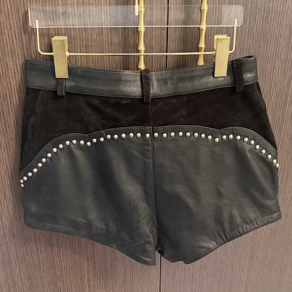 🖤 Understated Leather Studded Combo Shorts in Black 🖤NEW - Picture 11 of 16